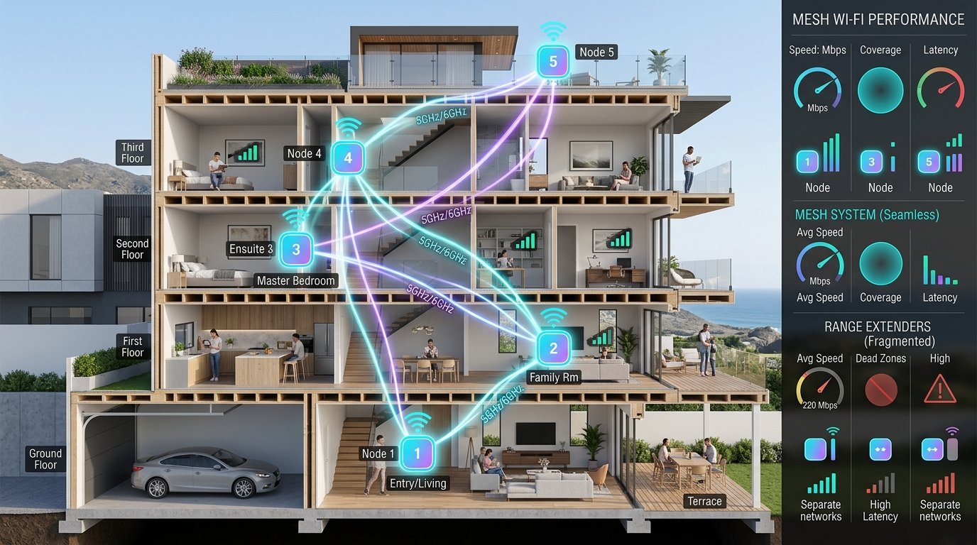Mesh Wi-Fi vs Traditional Router & Extenders: Real-World Speed Test Benchmark Across Multi-Floor Homes